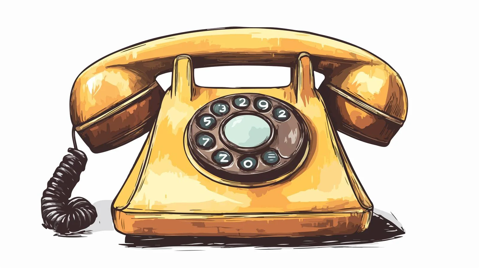 Vintage Telephone Receiver Drawing — free download from Dotvec