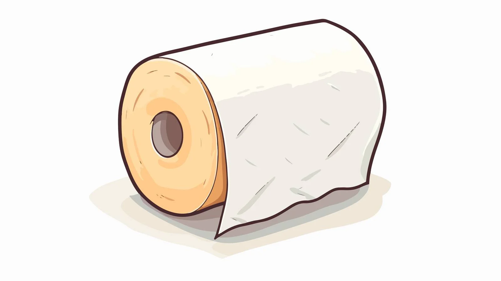 Cartoon Toilet Paper Illustration — free download from Dotvec