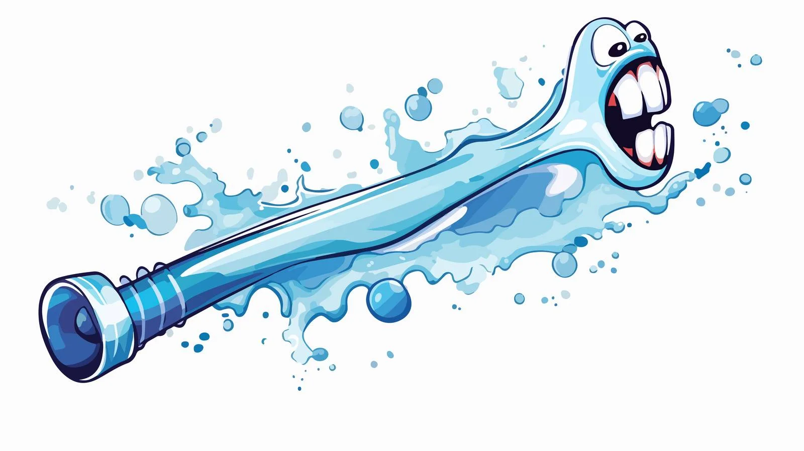 Cartoon Toothpaste Squirting — free download from Dotvec