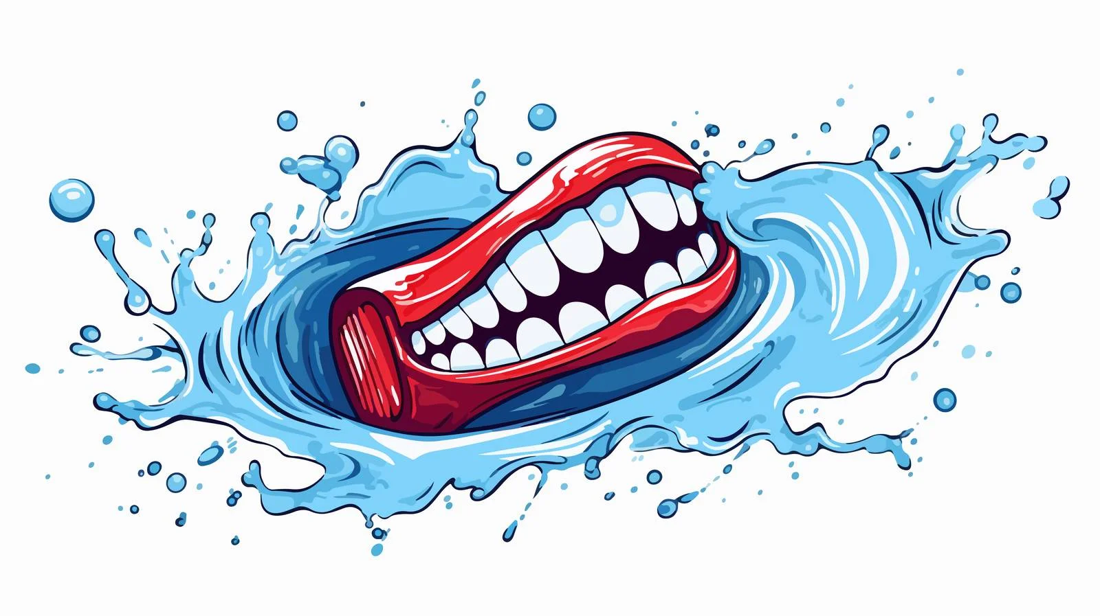 Vibrant Toothpaste Squirting Cartoon Illustration — free download from Dotvec