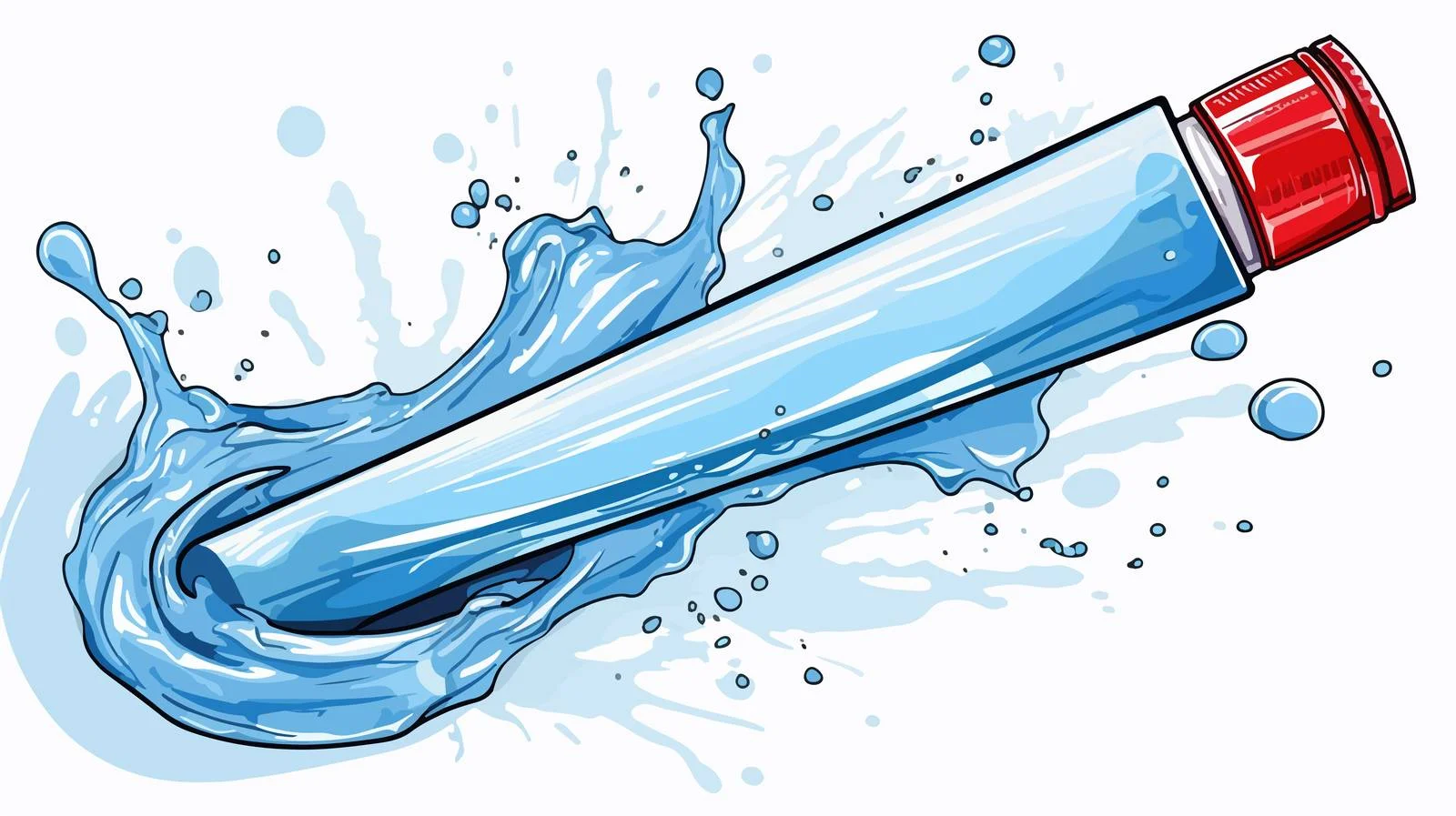 Cartoon Toothpaste Squirting — free download from Dotvec