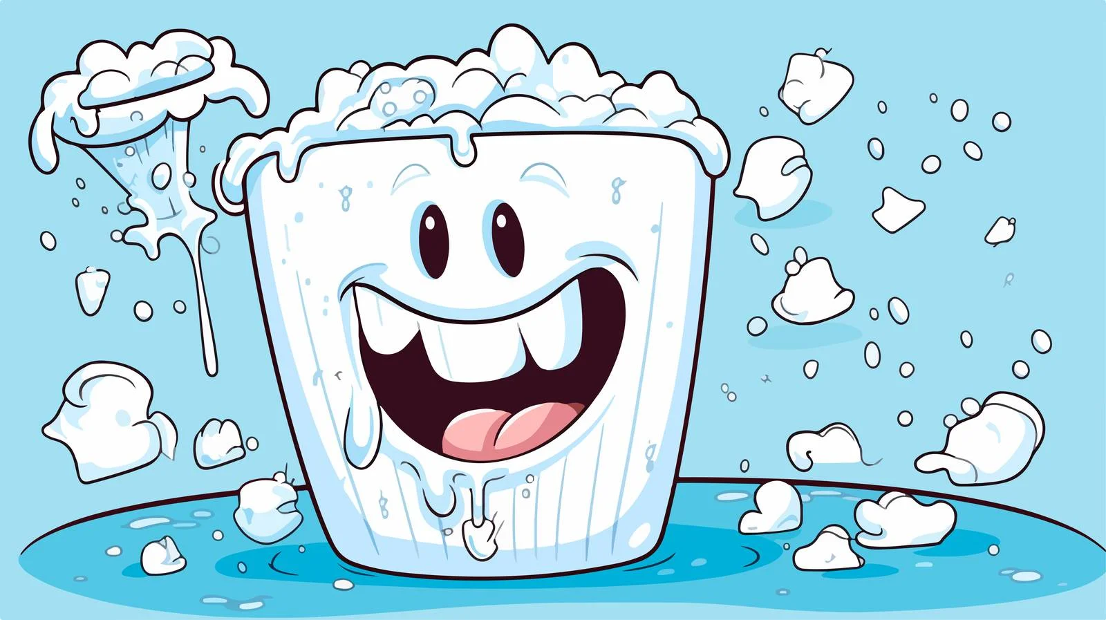Whimsical Toothpaste Squirting Cartoon Image — free download from Dotvec