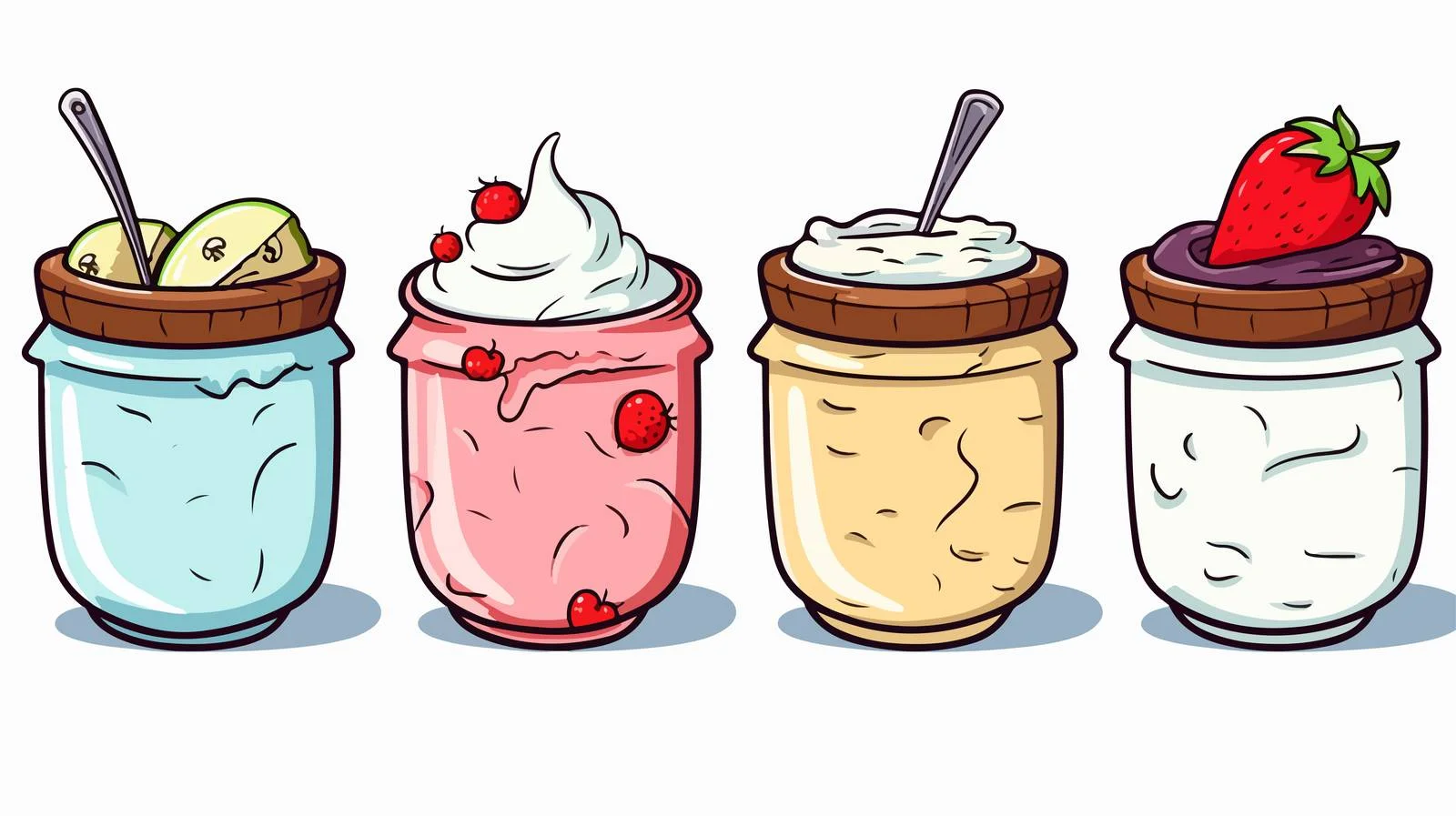 Cartoon Yogurt Illustration — free download from Dotvec