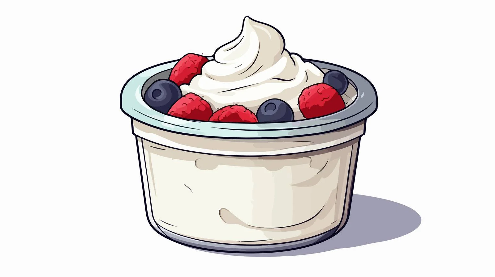 Cartoon Yogurt Stock Illustration — free download from Dotvec