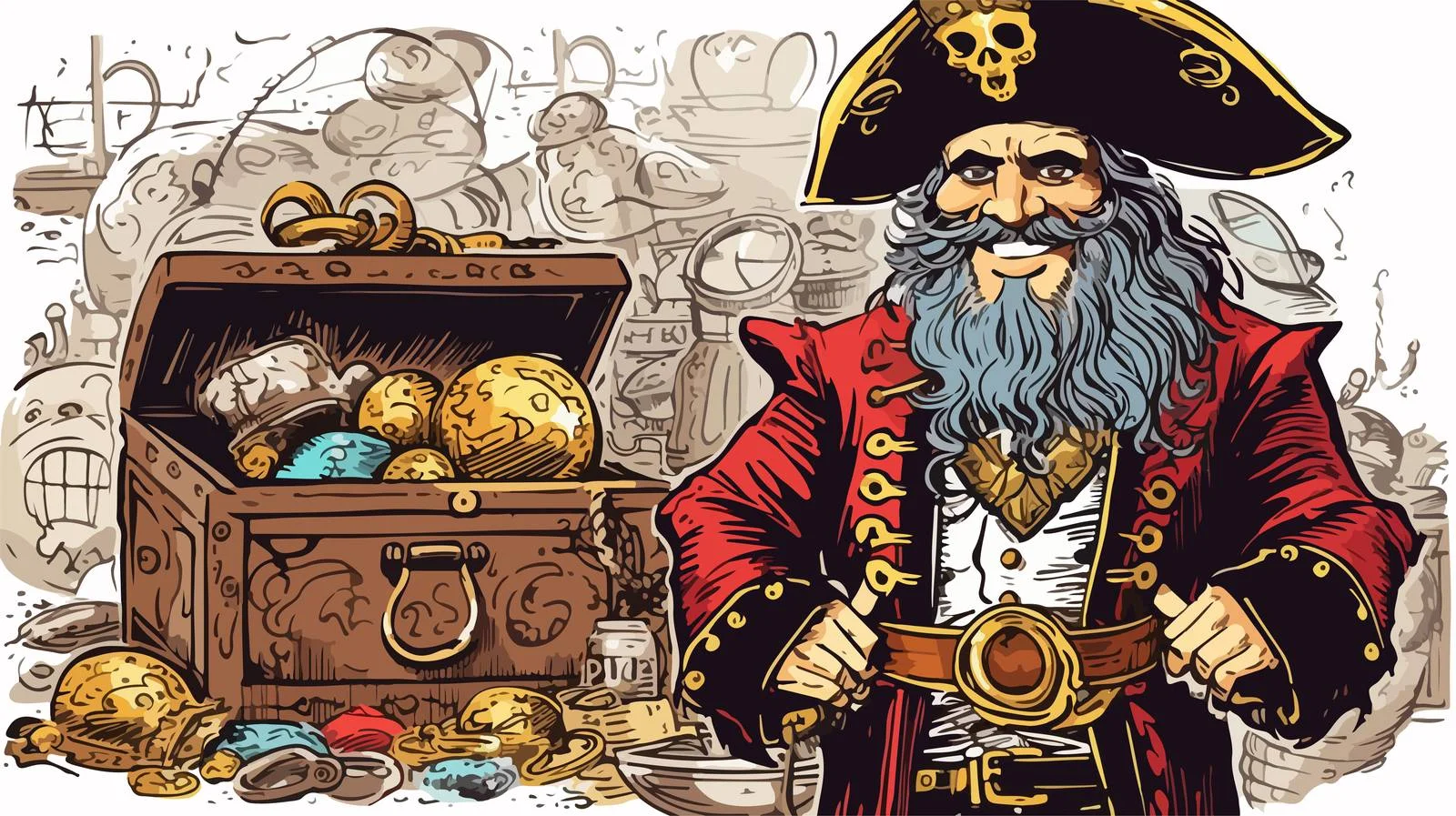 Comic Speech Bubble Cartoon Pirate — free download from Dotvec