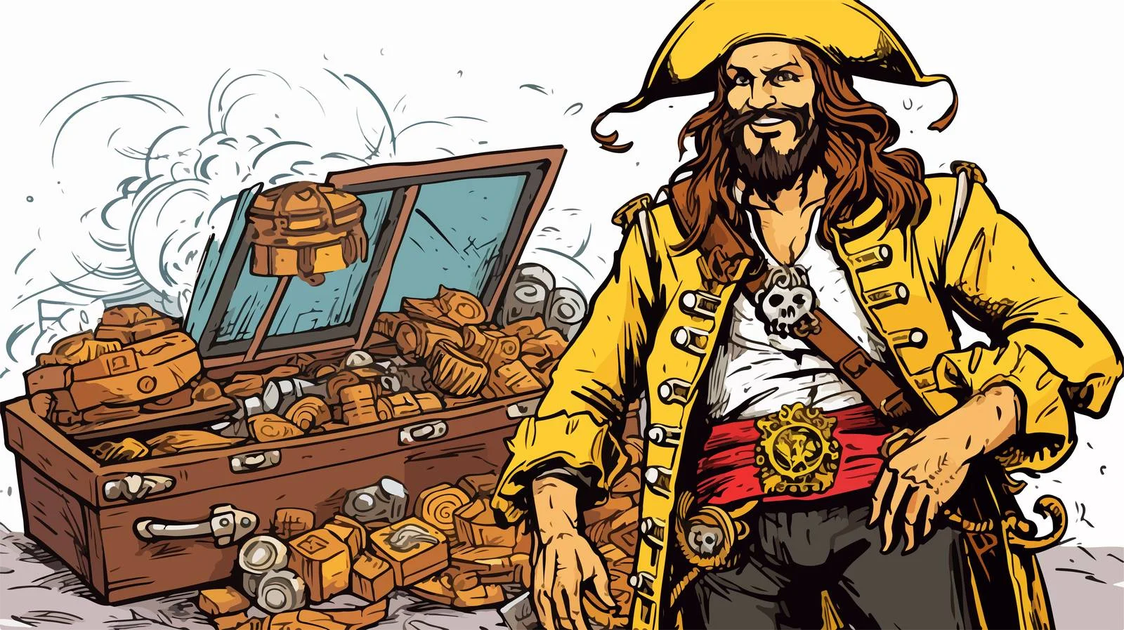 Comic Book Speech Bubble Cartoon Pirate — free download from Dotvec