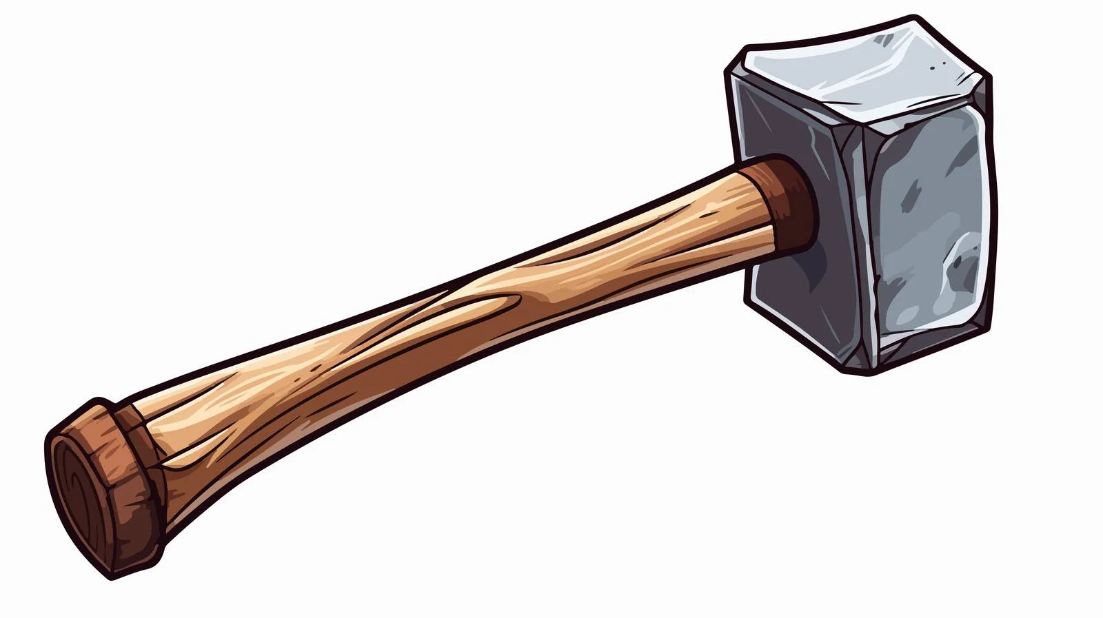 Comic Style Cartoon Hammer Illustration — free download from Dotvec