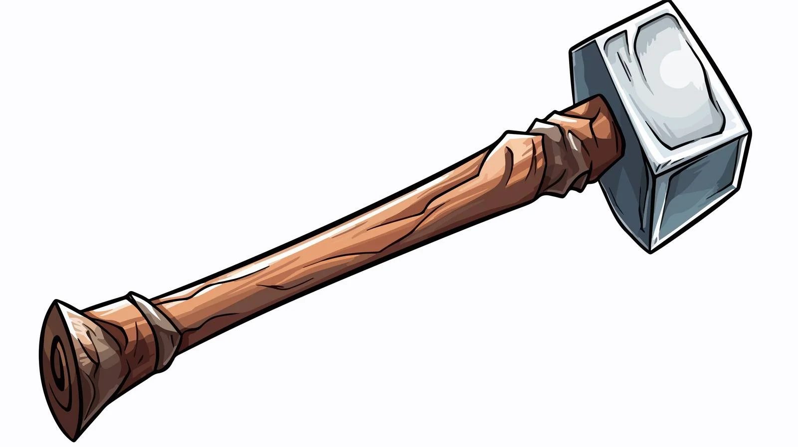 Comic Book Style Cartoon Hammer — free download from Dotvec