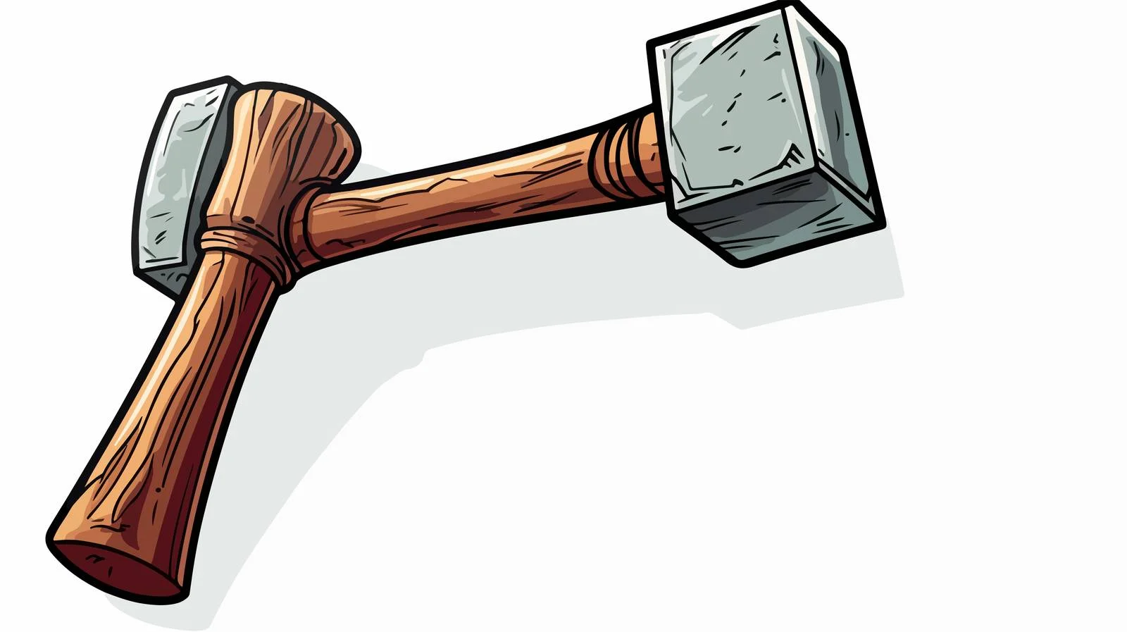 Comic Book Style Cartoon Hammer — free download from Dotvec