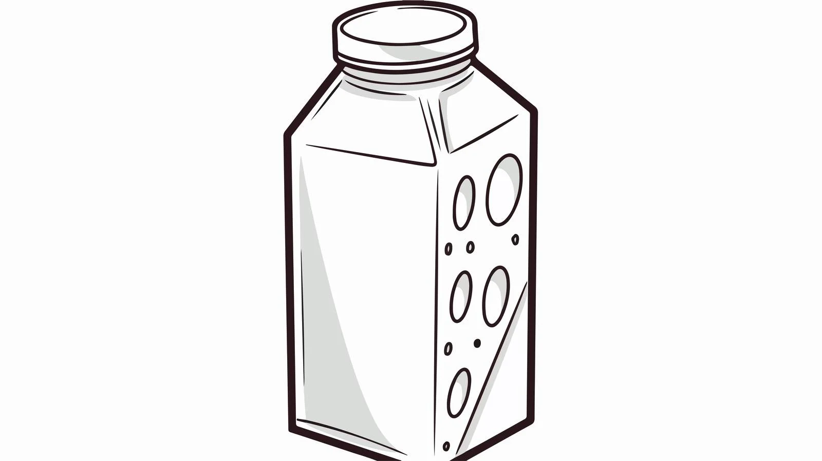 Comic Style Milk Carton Cartoon — free download from Dotvec