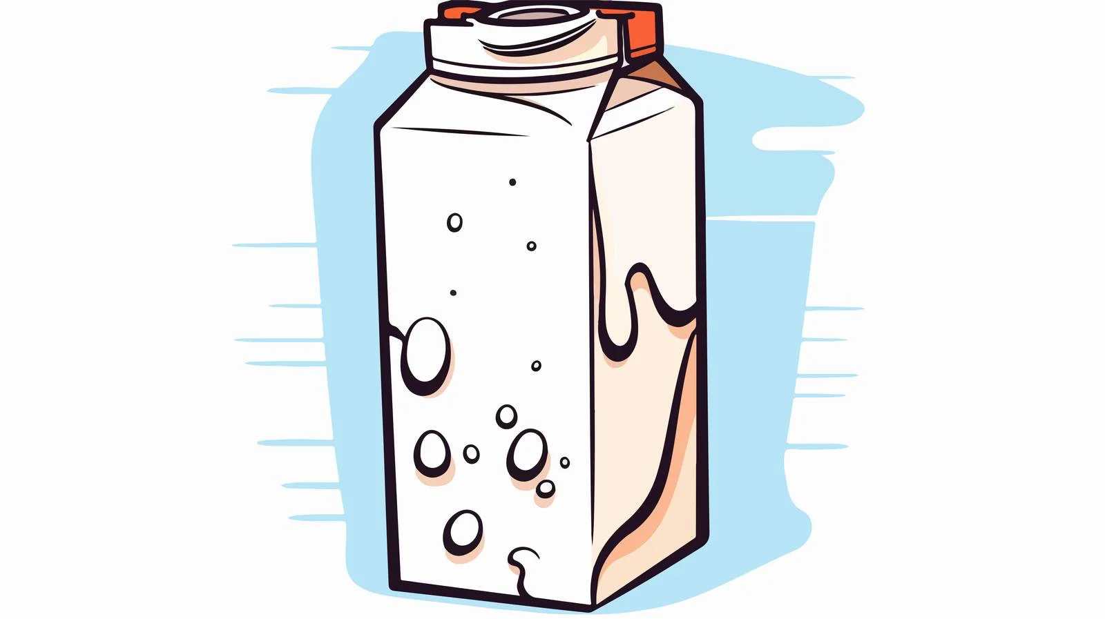 Comic-Style Milk Carton Illustration — free download from Dotvec