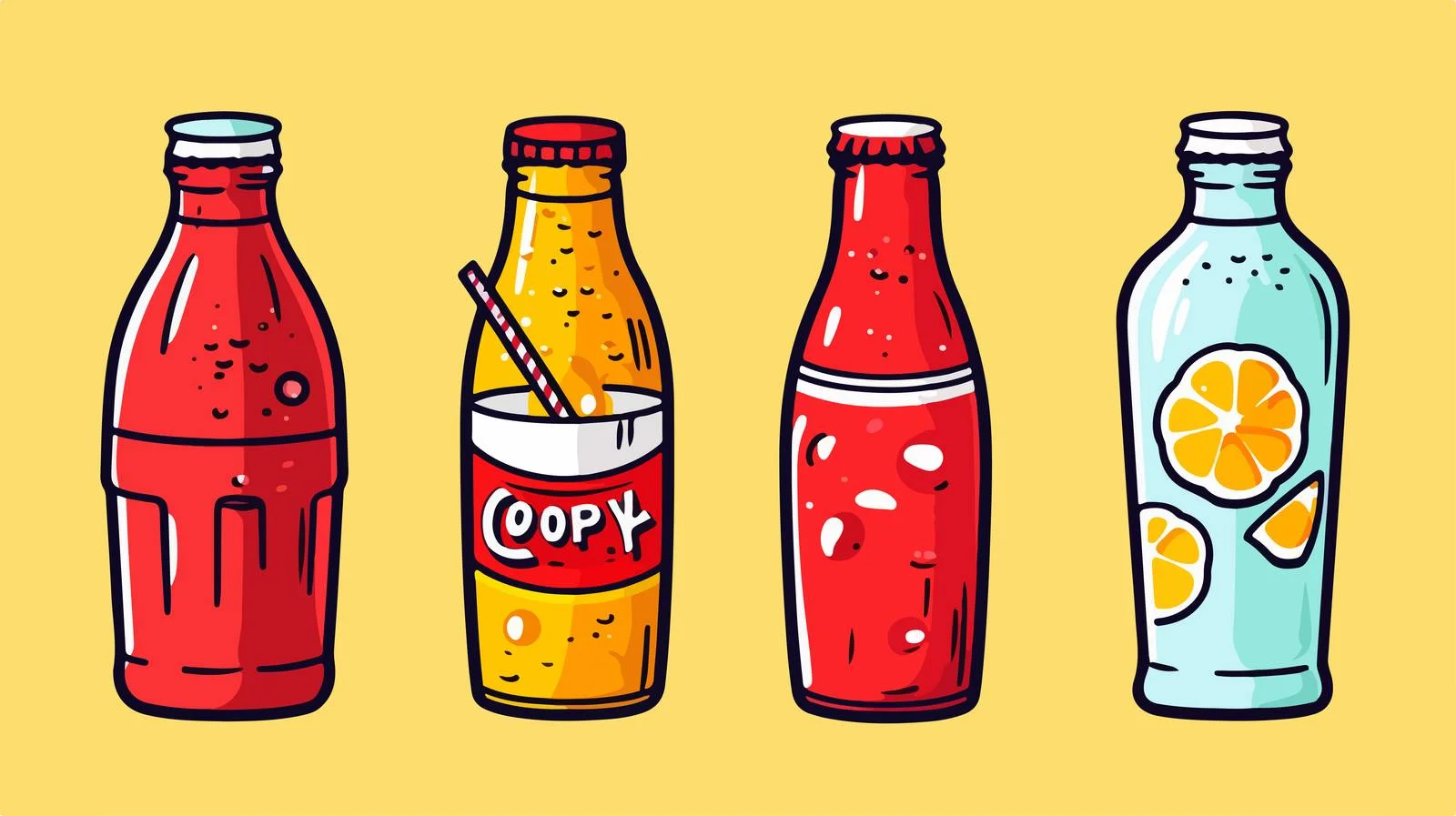 Comic Soda Illustration — free download from Dotvec