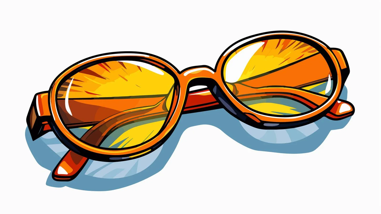 Comic Sunglasses Cartoon Sketch — free download from Dotvec