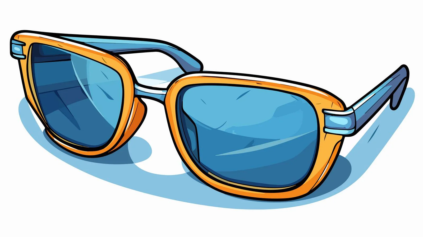 Comic Sunglasses Sketch — free download from Dotvec