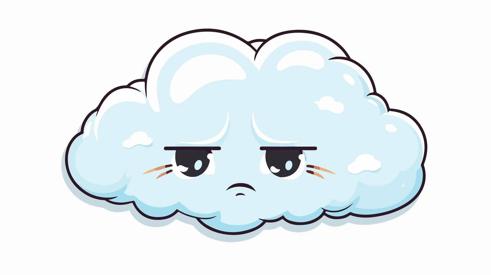 Cute Distressed Cartoon Sticker — free download from Dotvec