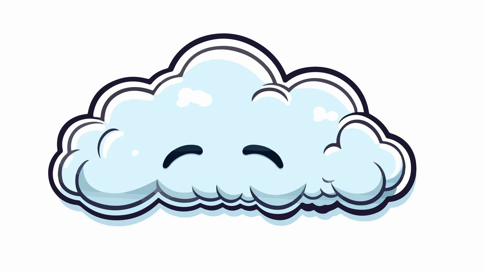 Distressed Cute Cartoon Sticker — free download from Dotvec