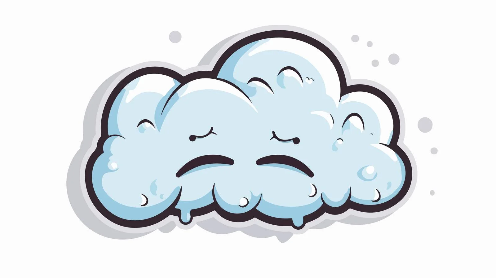 Distressed Cute Cartoon Sticker — free download from Dotvec