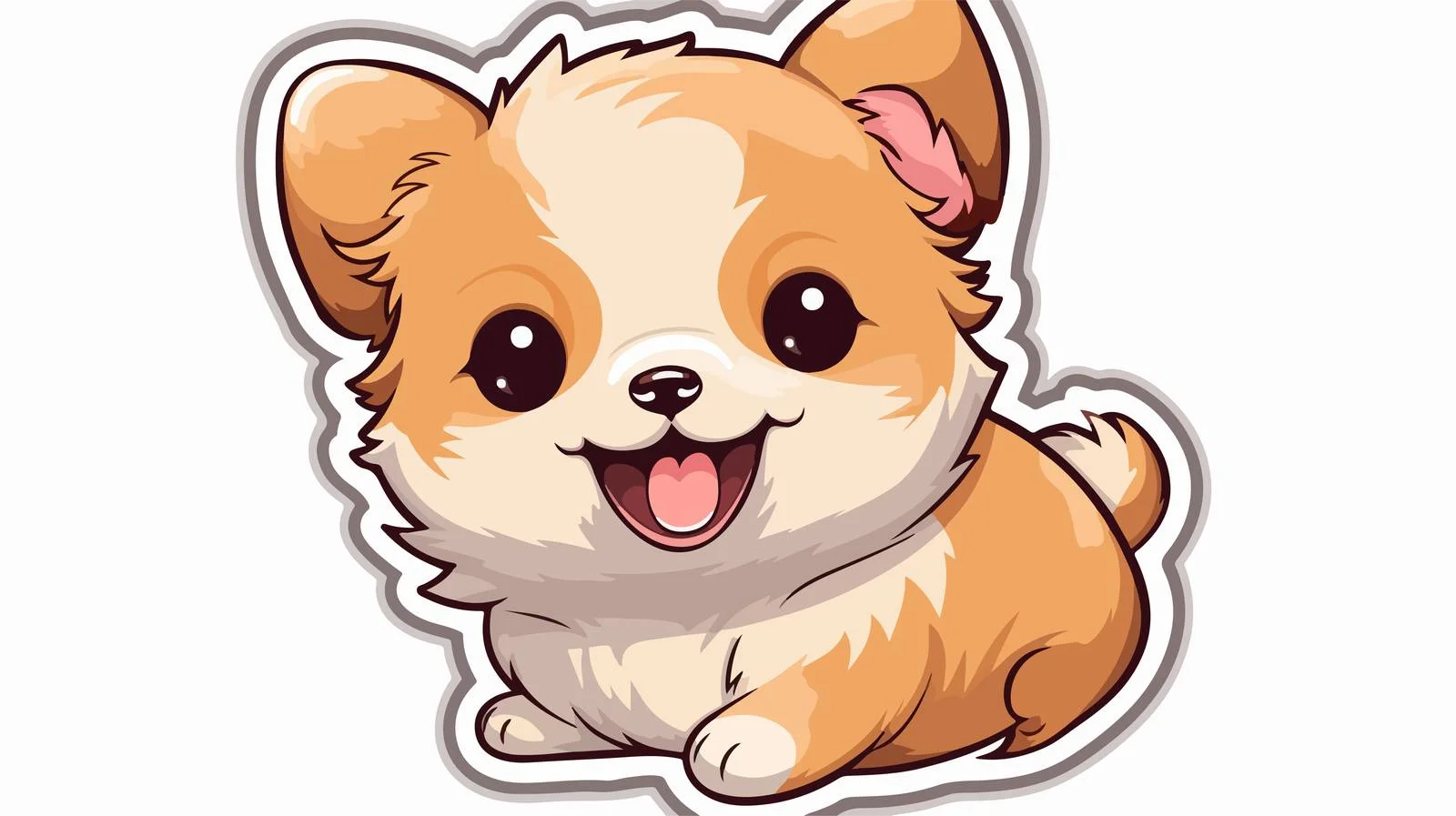 Cute Cartoon Sticker in Distressed Style — free download from Dotvec
