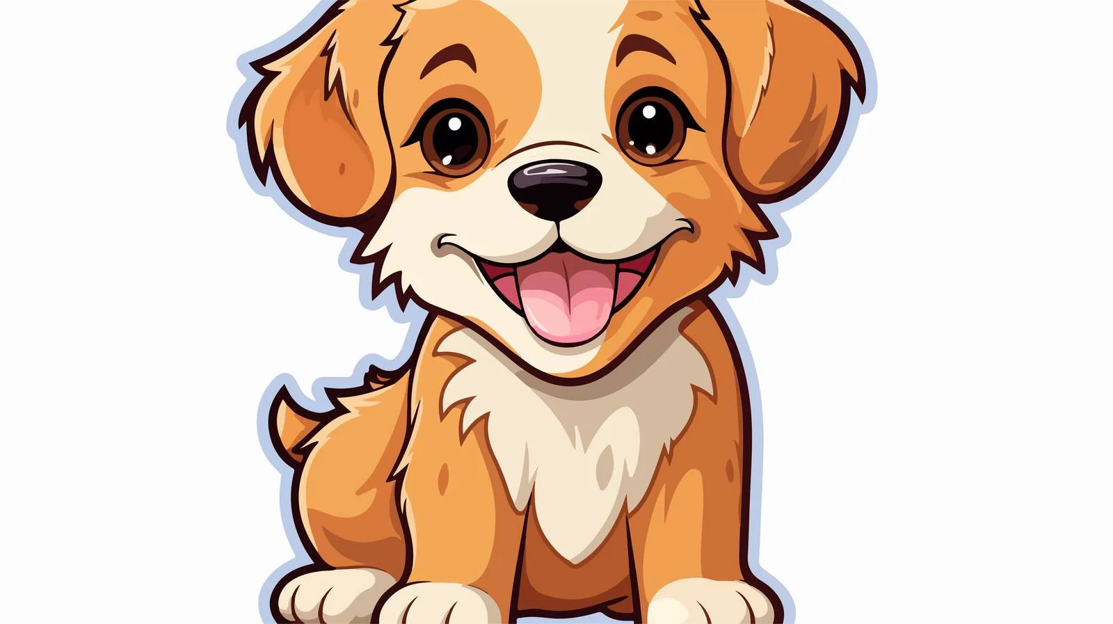 Cute Cartoon Distressed Sticker — free download from Dotvec