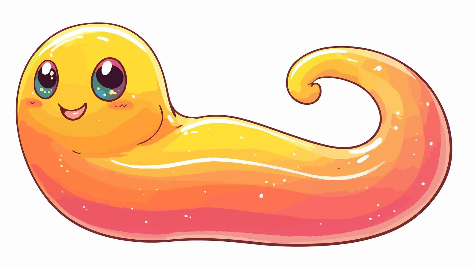 Happy Kawaii Sloth Cartoon Drawing — free download from Dotvec