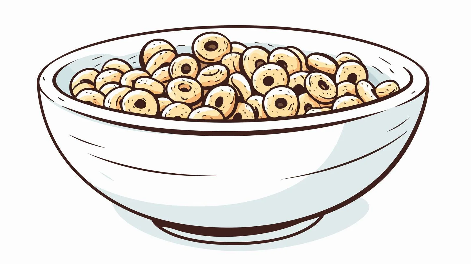 Retro Cartoon Cereal Bowl Illustration — free download from Dotvec