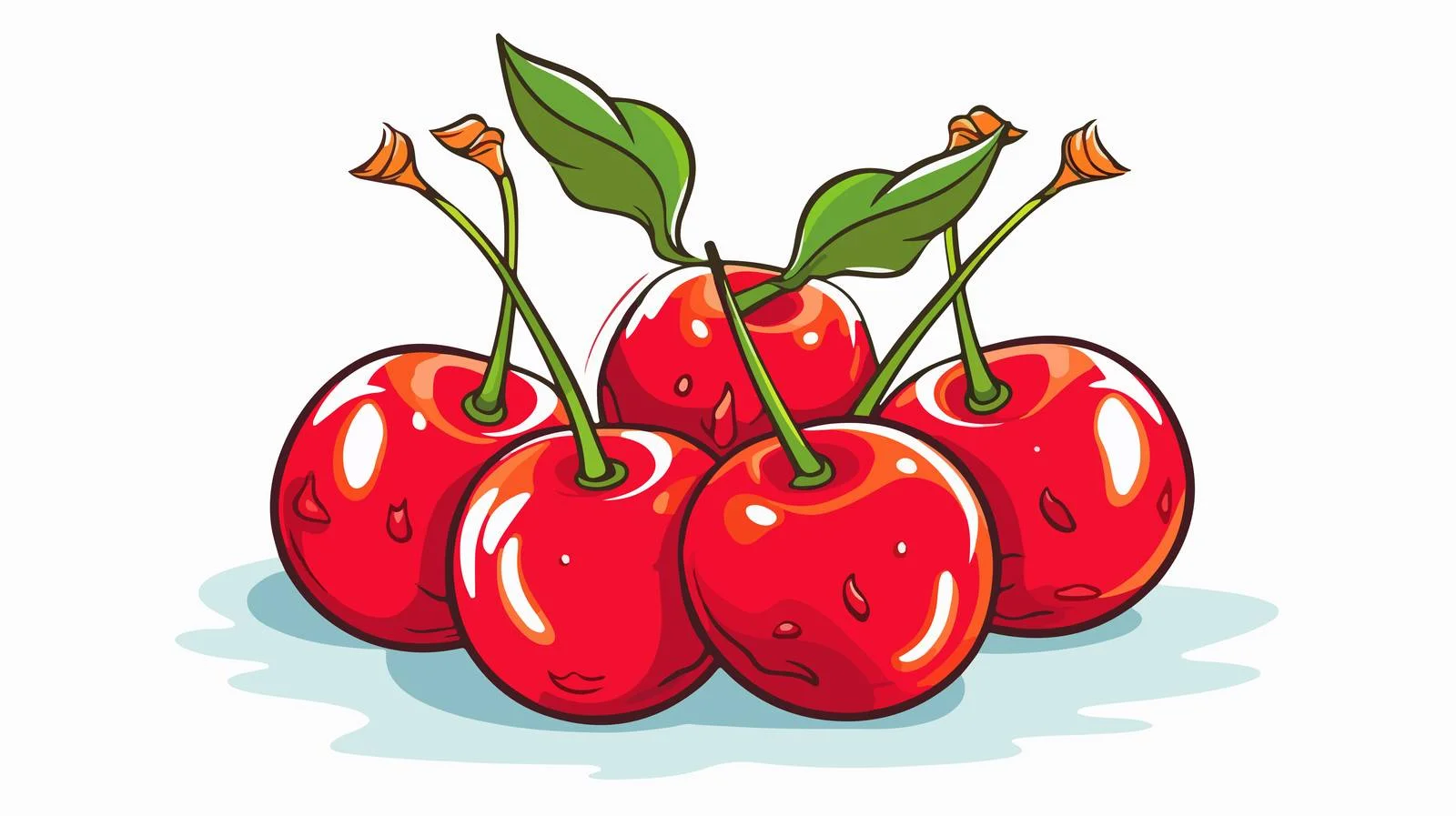 Vintage Flaming Cherry Cartoons — free download from Dotvec