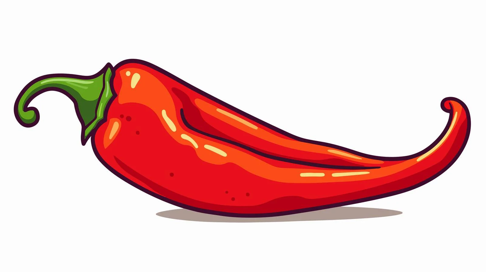 Retro Flaming Hot Chilli Pepper Illustration — free download from Dotvec