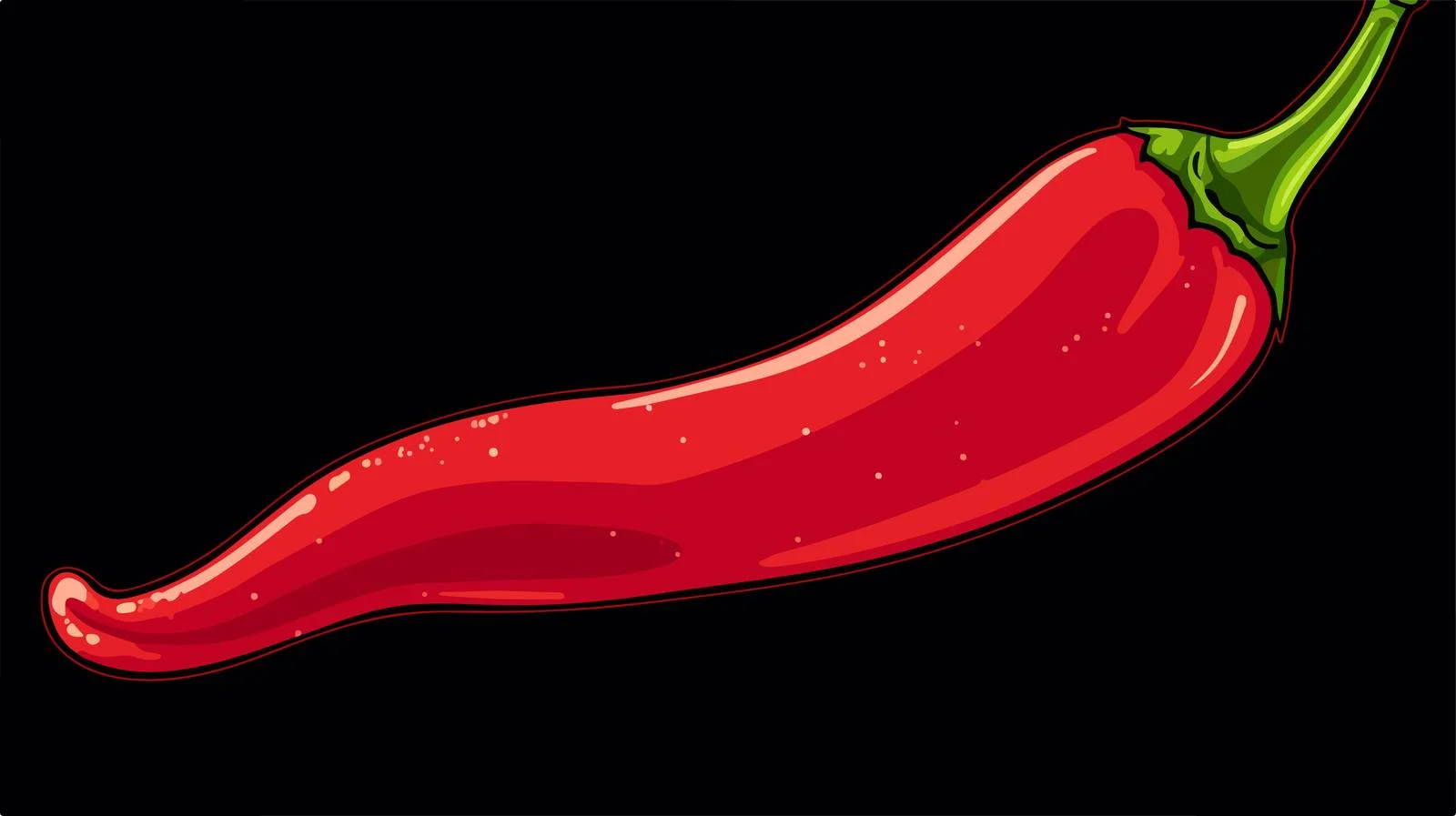 Vintage Cartoon Chili Pepper Illustration — free download from Dotvec