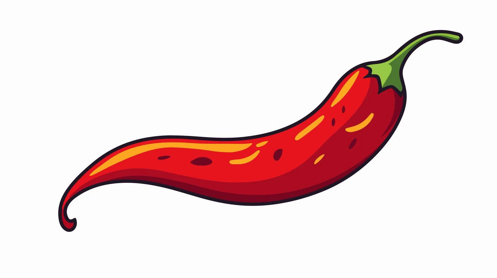 Retro Flaming Hot Chilli Pepper Cartoon — free download from Dotvec