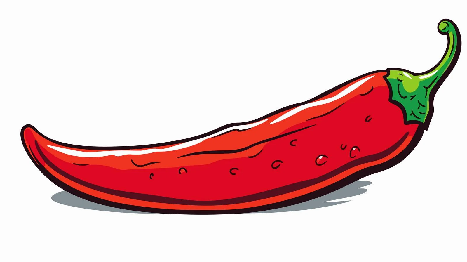 Retro Flaming Hot Chilli Pepper Cartoon — free download from Dotvec