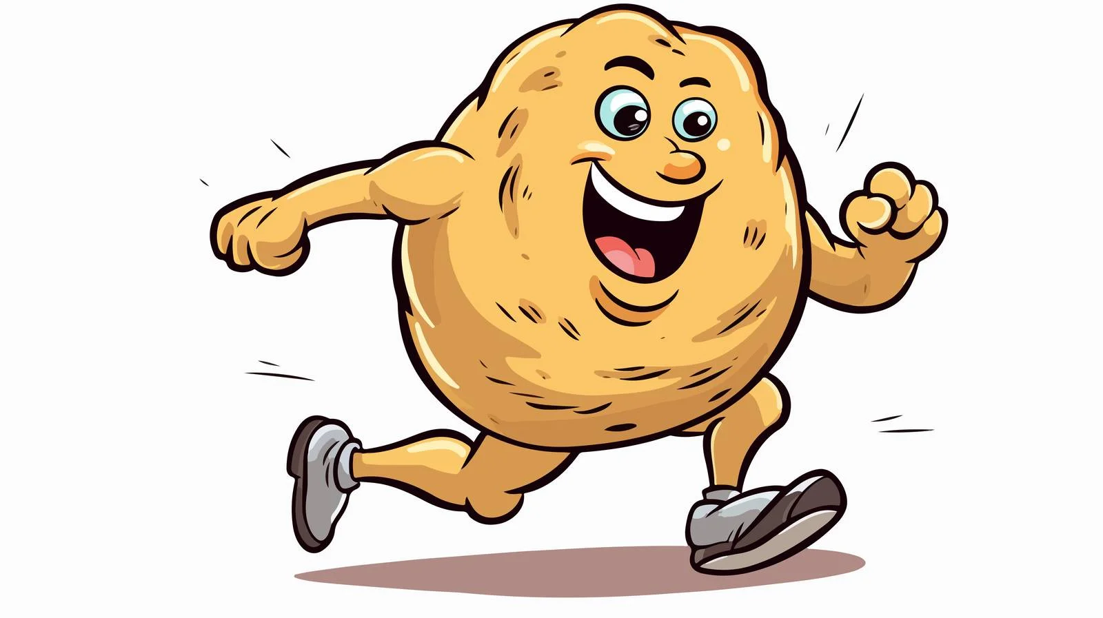 Animated Retro Cartoon Potato Running — free download from Dotvec