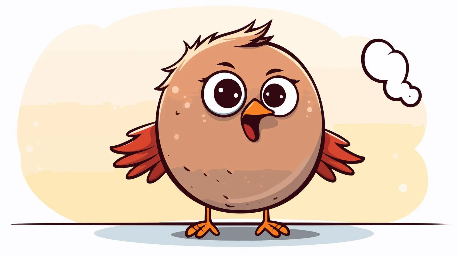 Cartoon Bird Speech Bubble Stock Illustration — free download from Dotvec