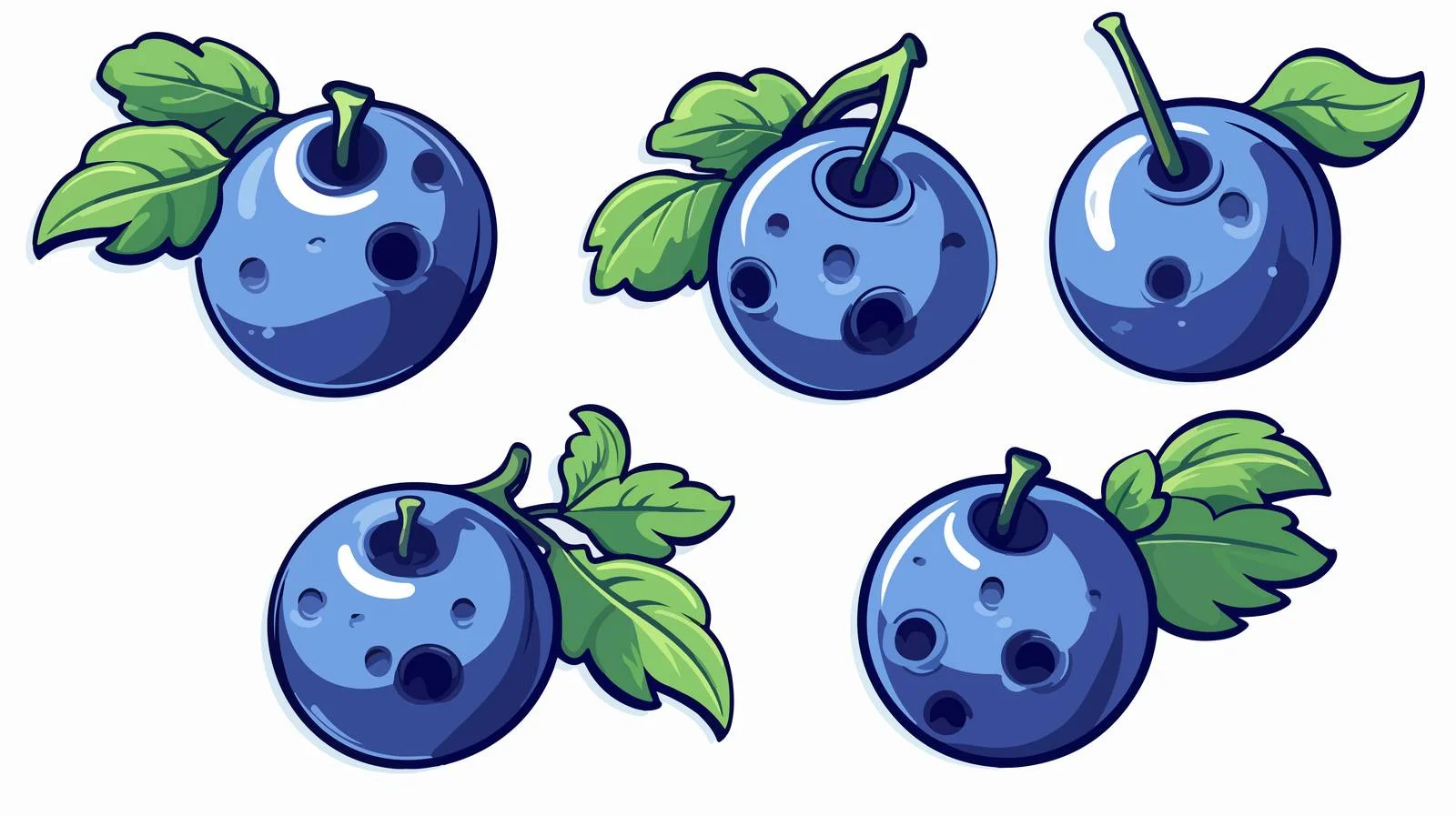 Hand-Drawn Blueberry Speech Bubble Cartoon — free download from Dotvec