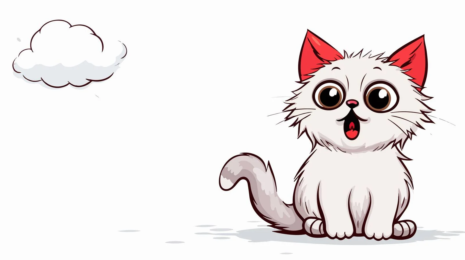 Whimsical Cartoon Cat Speech Bubble Illustration — free download from Dotvec