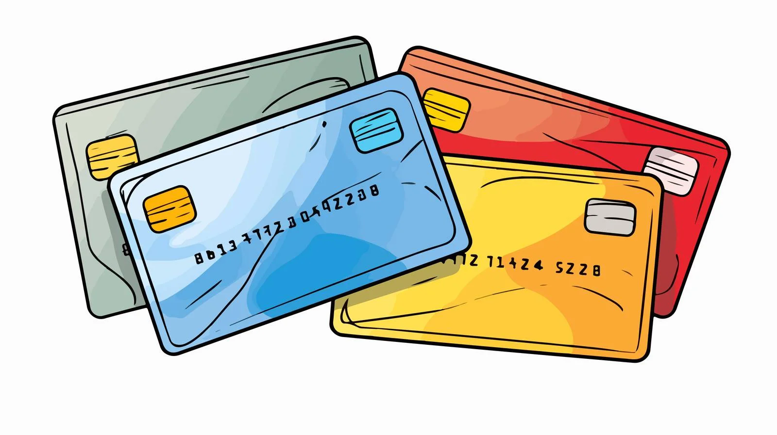 Cartoon Credit Card Speech Bubble Illustration — free download from Dotvec