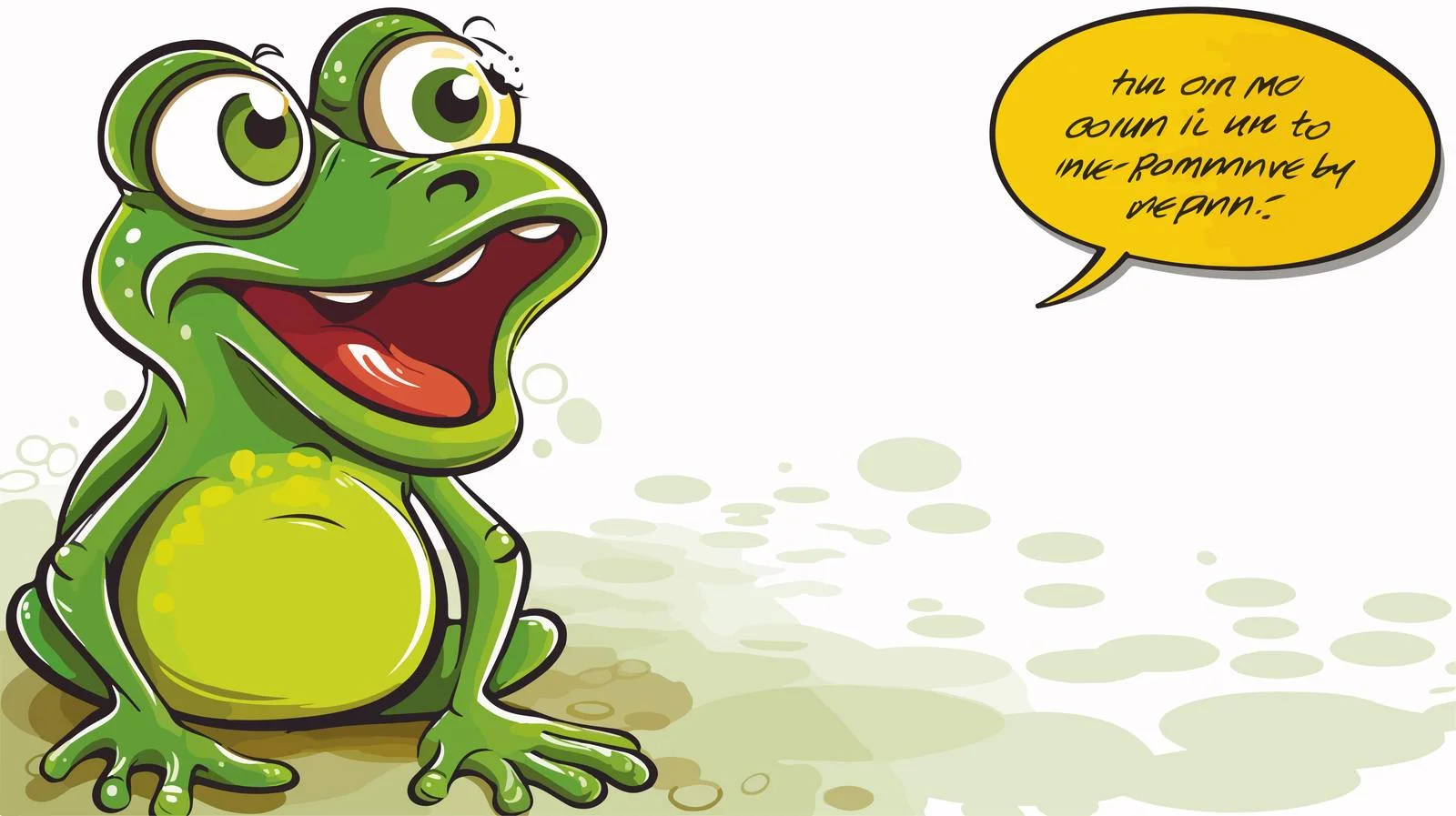 Cartoon Frog Speech Bubble Illustration — free download from Dotvec