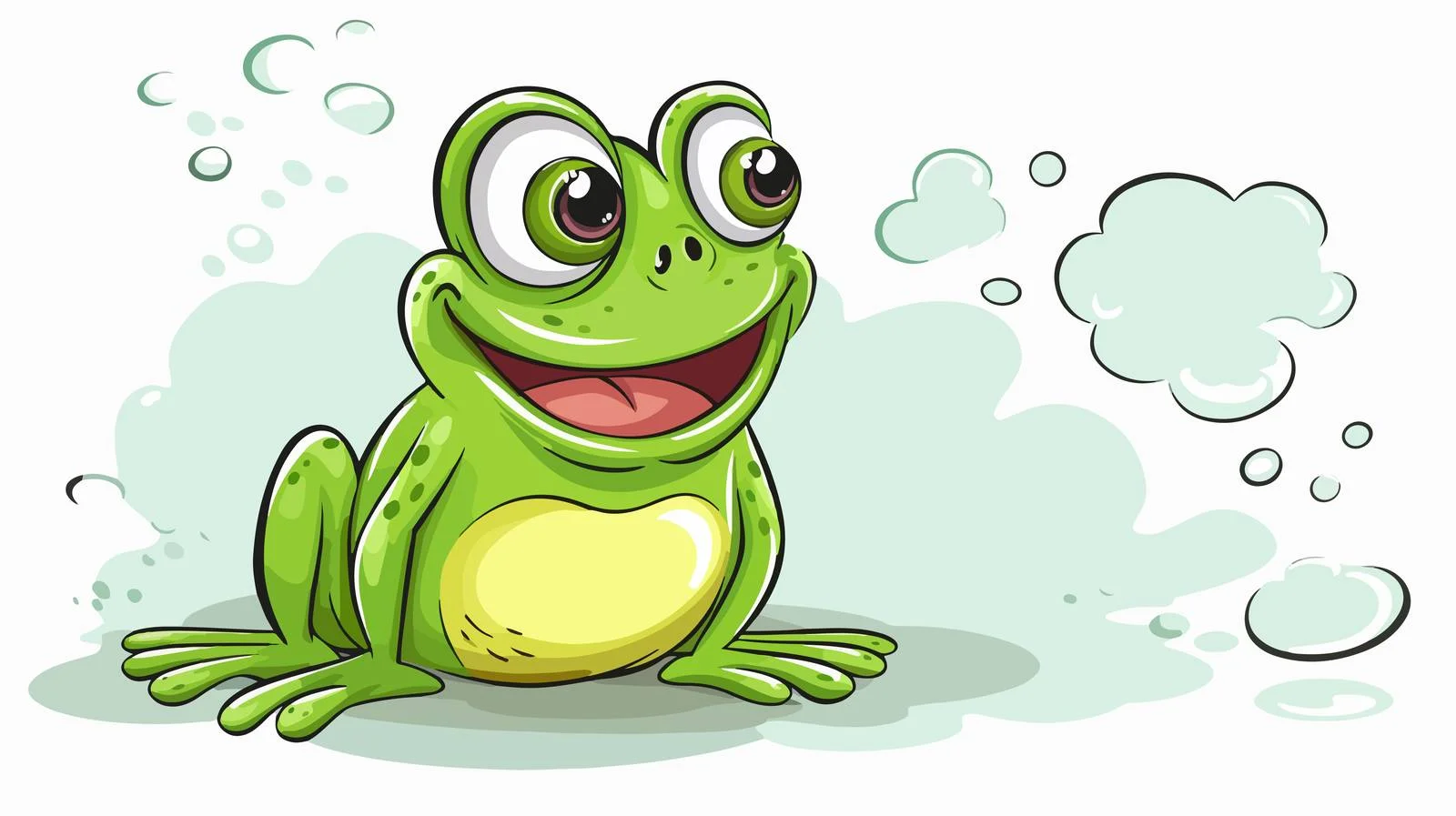 Cartoon Frog Speech Bubble Vector Illustration — free download from Dotvec