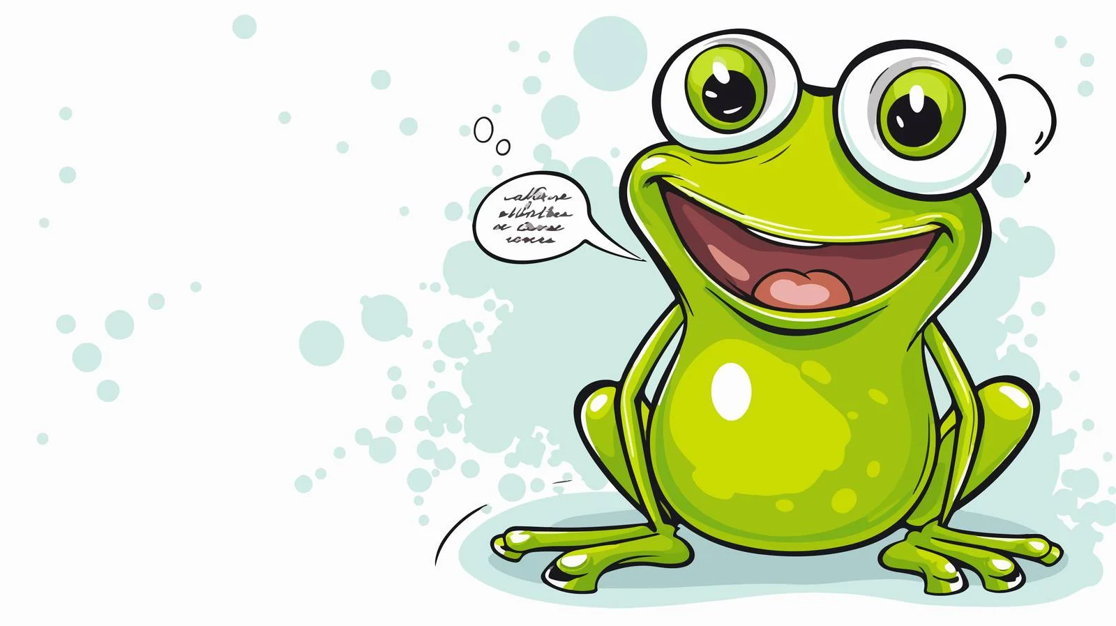 Whimsical Frog Cartoon in Speech Bubble — free download from Dotvec