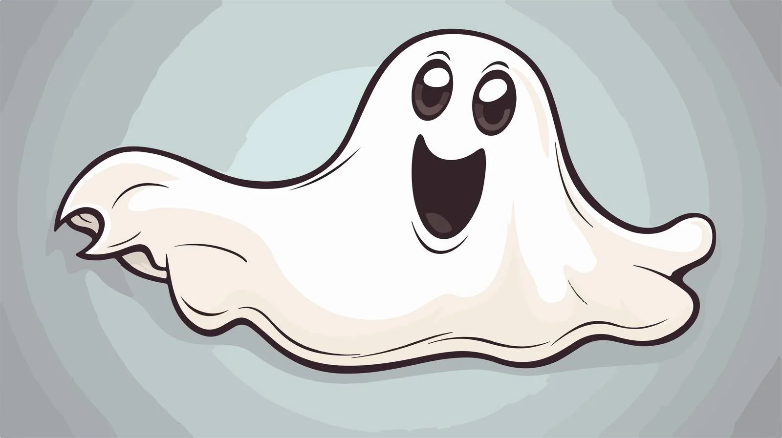 Cartoon Ghost Speech Bubble Illustration — free download from Dotvec