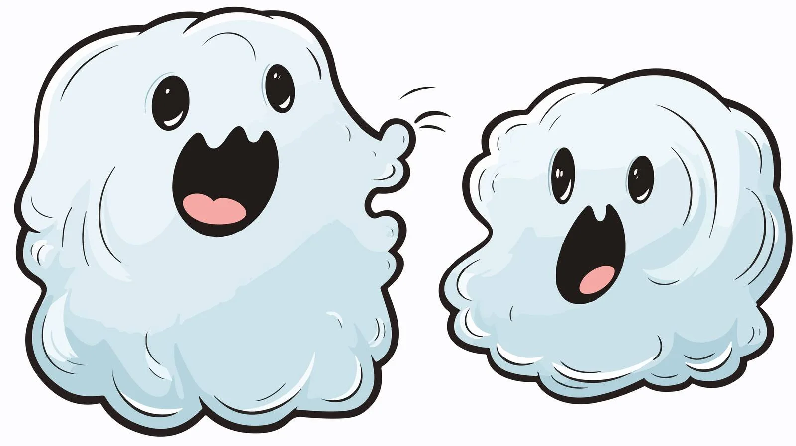 Cartoon Ghost Speech Bubble Illustration — free download from Dotvec