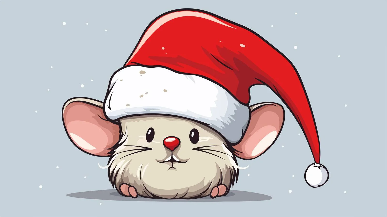 Cheerful Mouse in Christmas Speech Bubble — free download from Dotvec