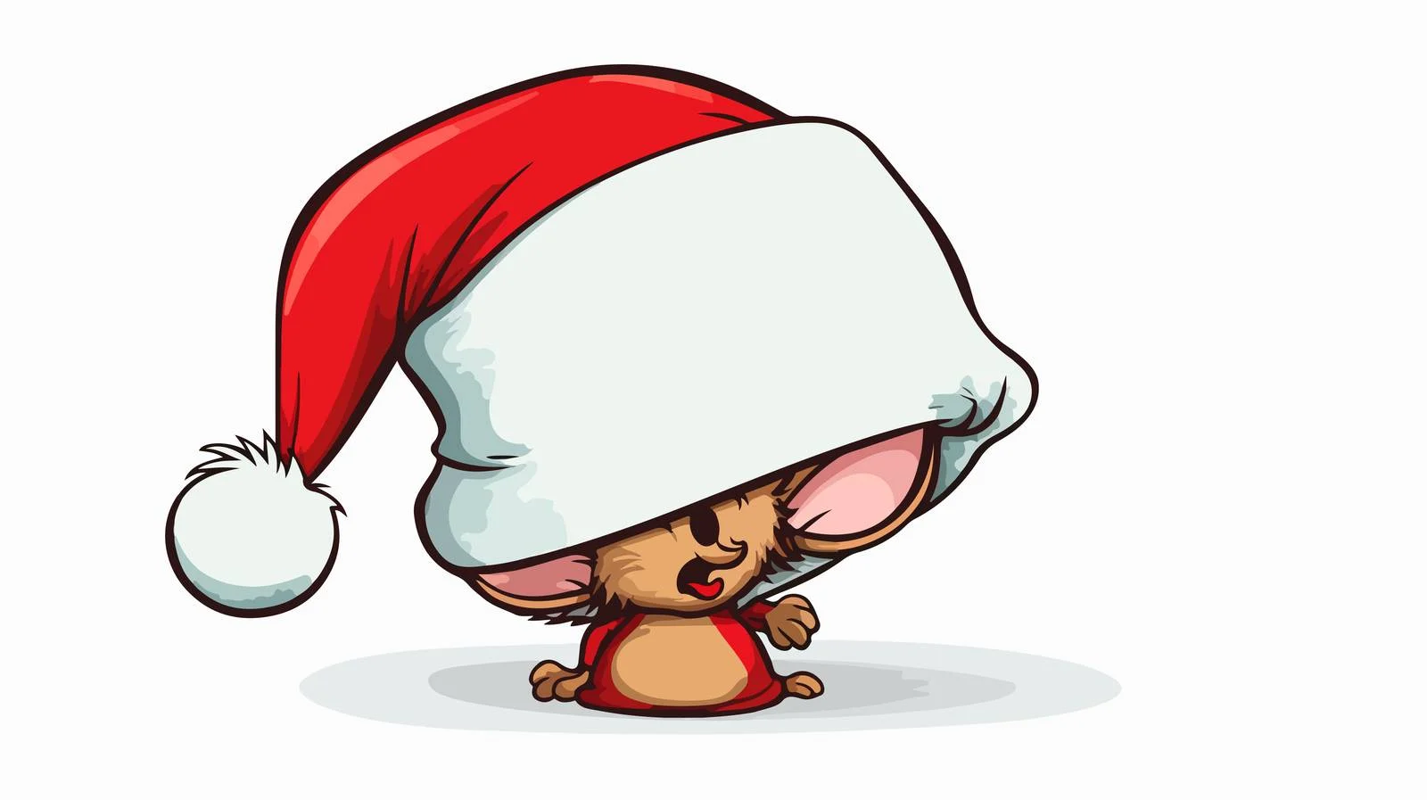 Festive Cartoon Mouse in Speech Bubble — free download from Dotvec