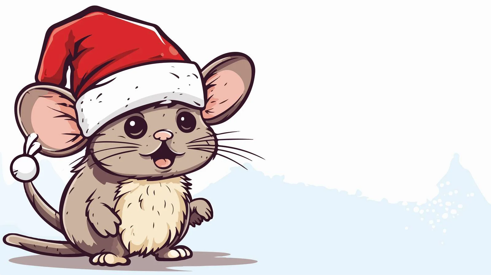 Christmas Mouse Speech Bubble Cartoon — free download from Dotvec