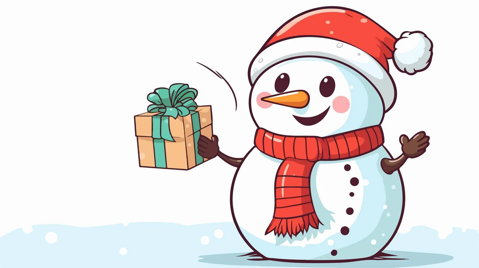Snowman Speech Bubble Cartoon Illustration — free download from Dotvec