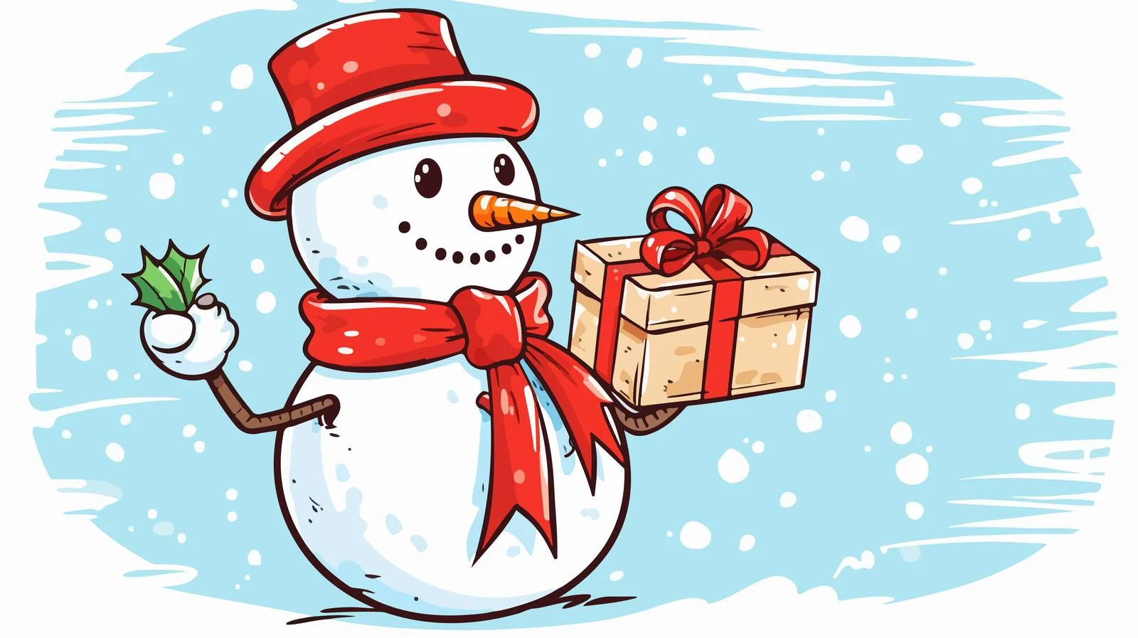 Snowman Cartoon Speech Bubble Drawing — free download from Dotvec