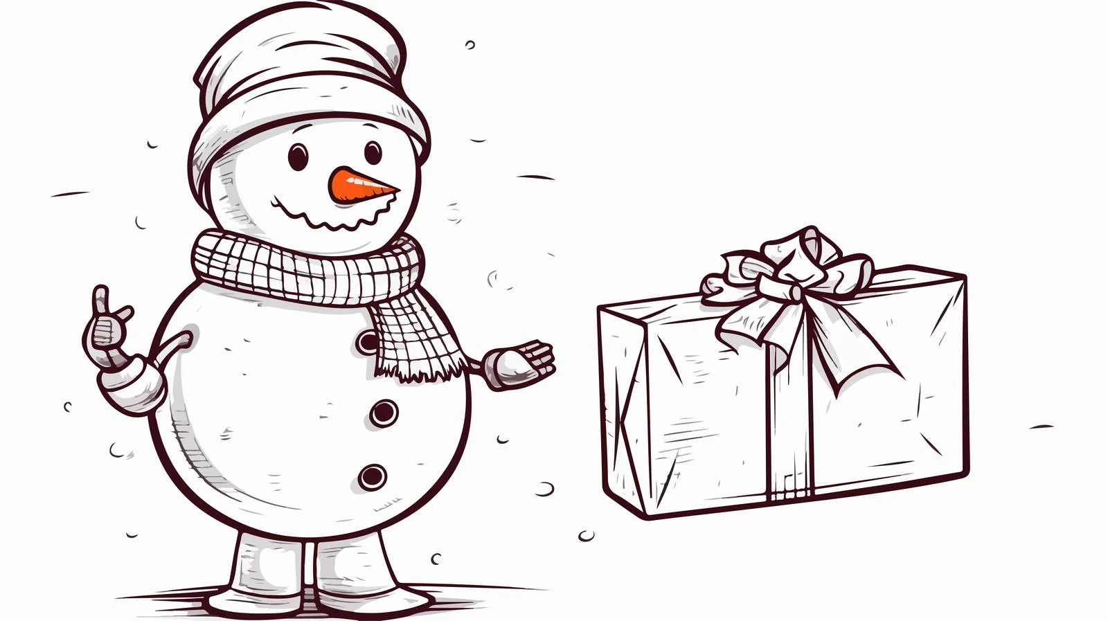 Snowman Cartoon Speech Bubble Drawing — free download from Dotvec