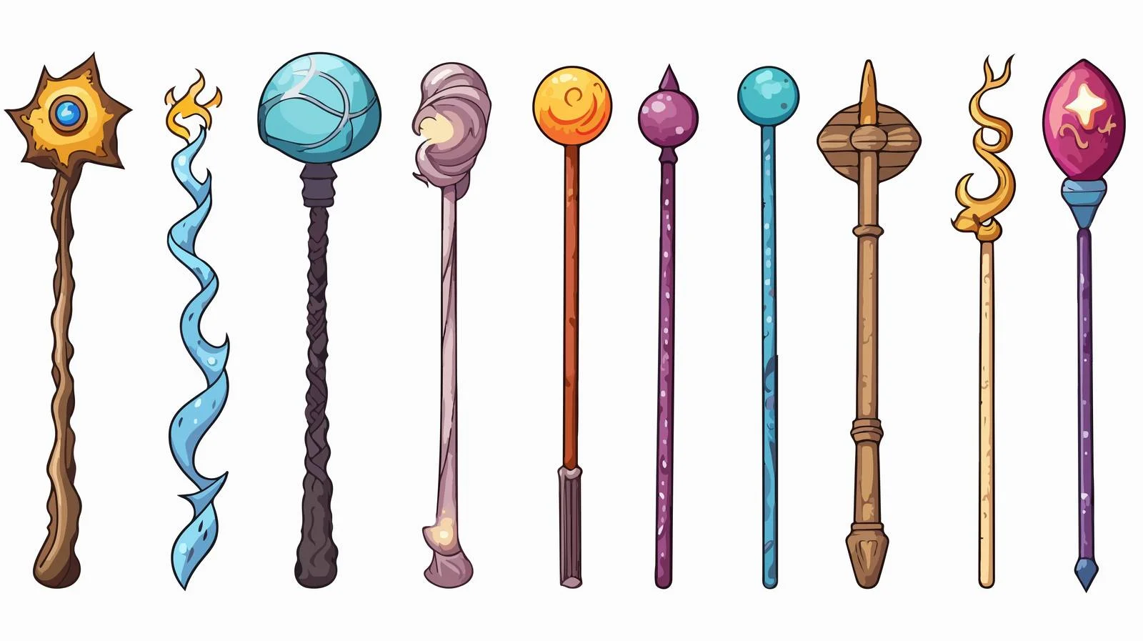 Cartoon Magic Wand Illustration — free download from Dotvec