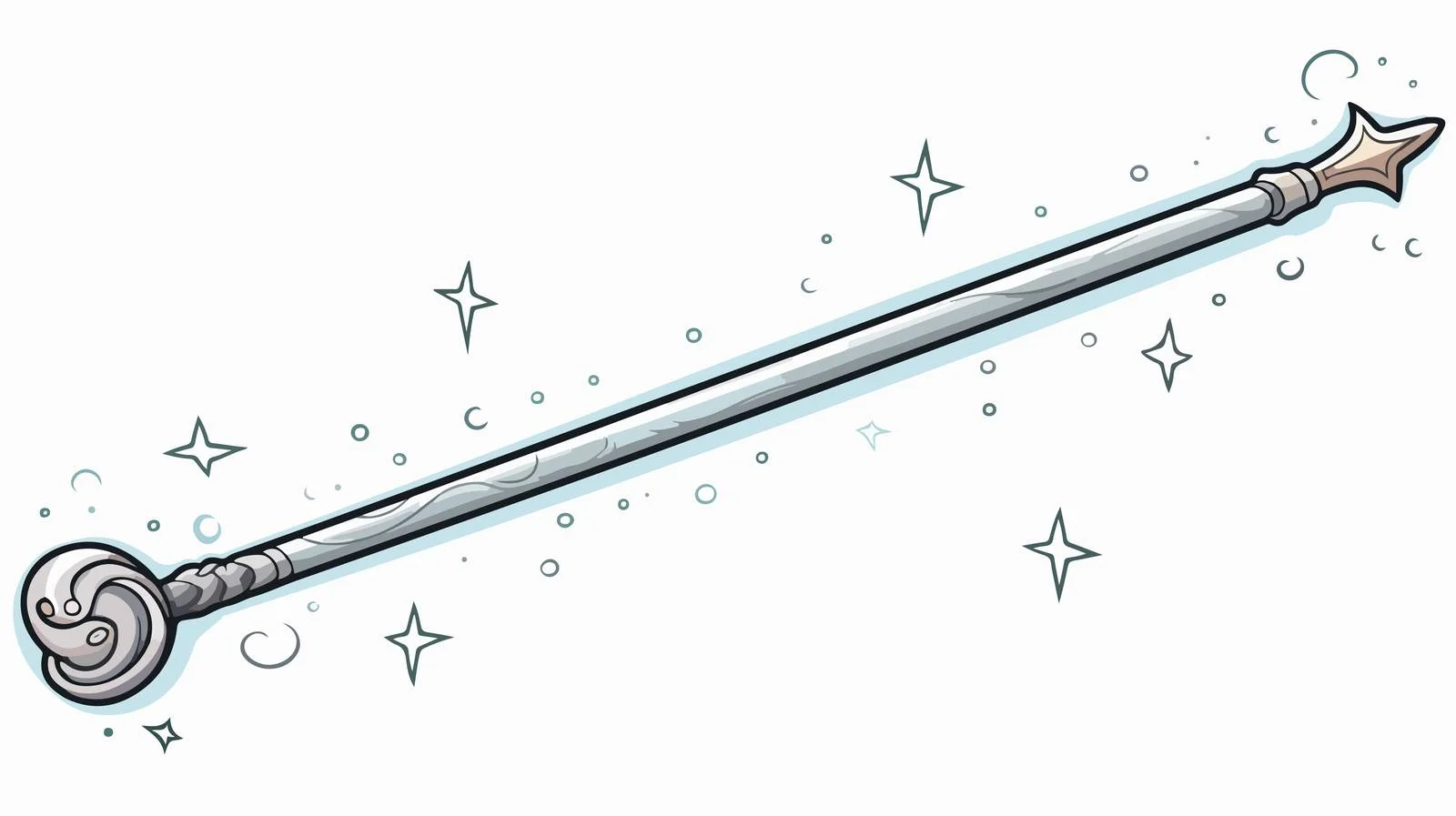 Cartoon Magic Wand Illustration — free download from Dotvec