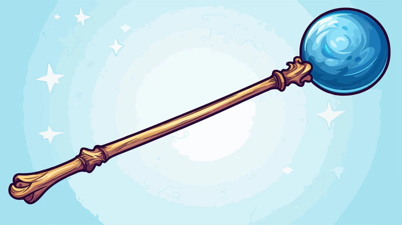 Whimsical Magic Wand Illustration — free download from Dotvec