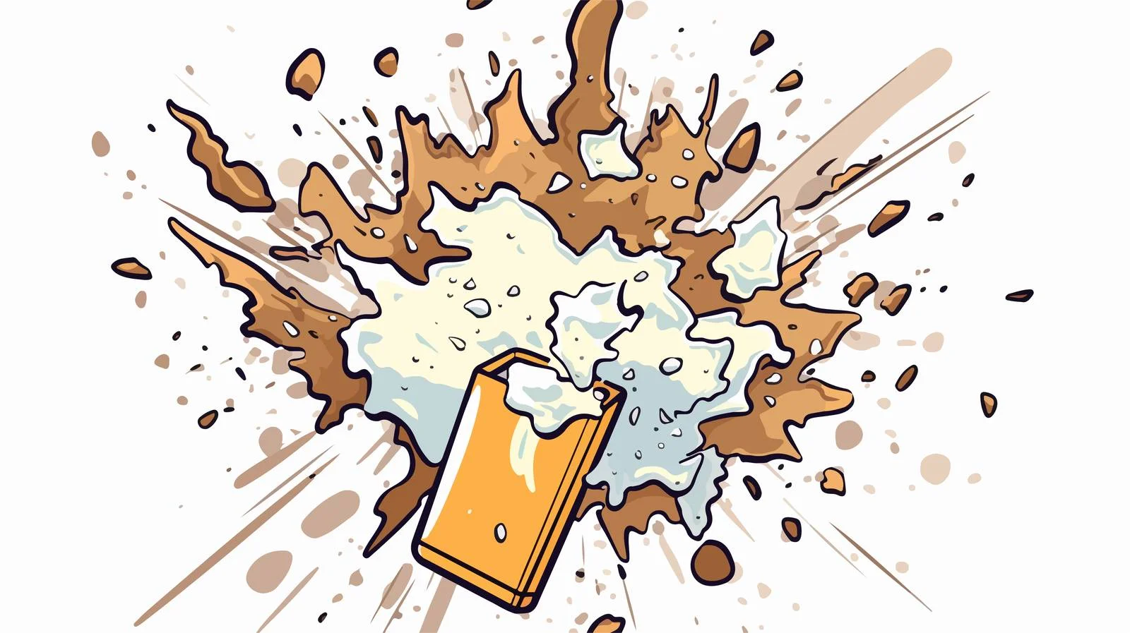 Exploding Cartoon Milk Carton Texture — free download from Dotvec